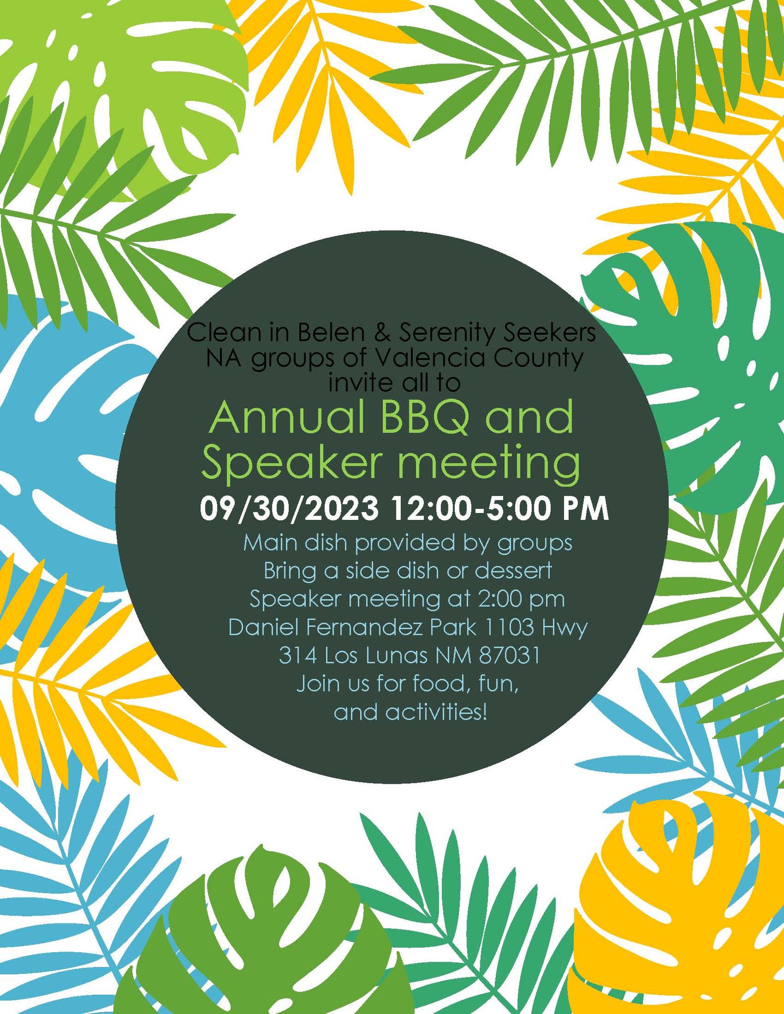 Los Lunas Clean In Belen & Serenity Seekers Annual BBQ and Speaker